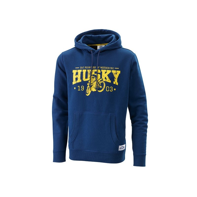 Sudadera azul Husky con gorro Sudadera azul Husky con gorro
