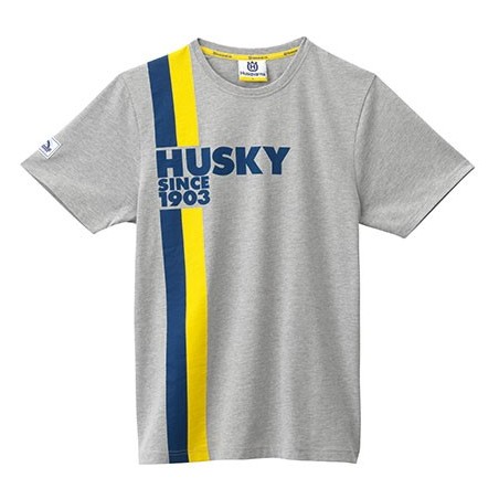 Jersey Husky Gris Lista Amarilla
