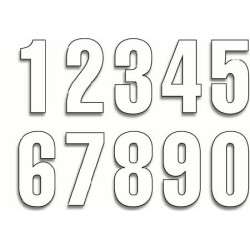 Numero dorsal en blanco