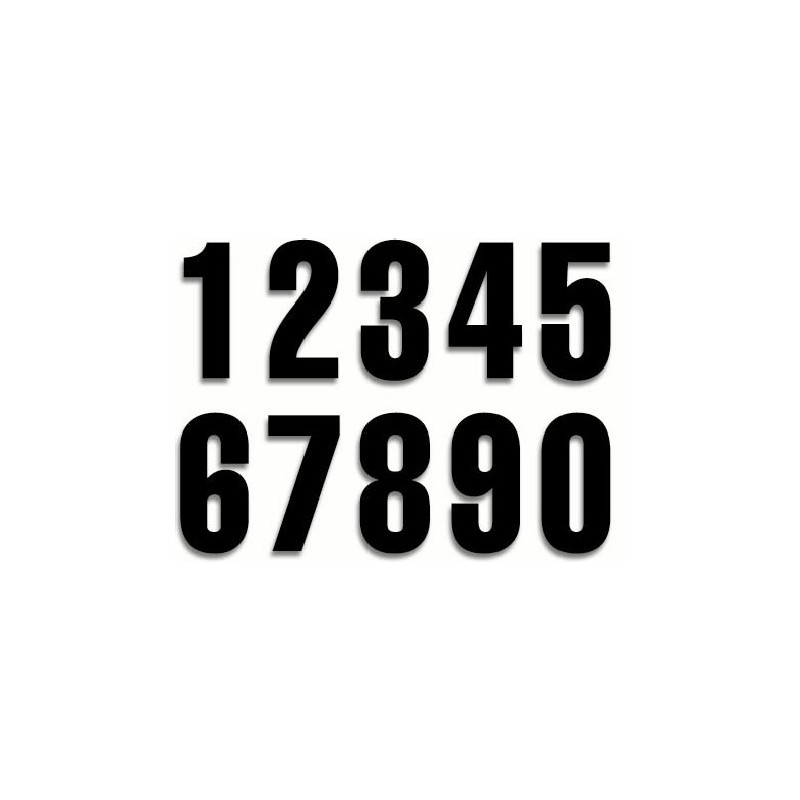 Numero dorsal en negro