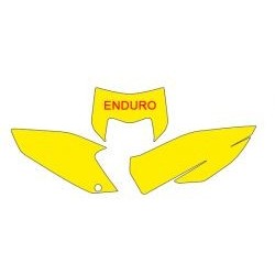 Kit Adhesivos Portanumeros Husqvarna Negros