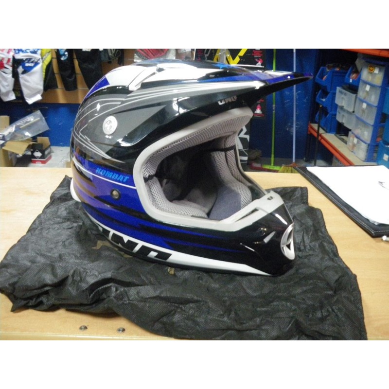 Casco One Kombat MX Azul-Gris T-M Casco One Kombat MX Azul-Gris T-M