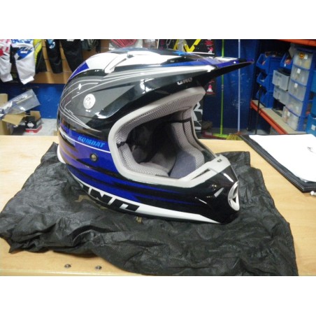 Casco One Kombat MX Azul-Gris T-M